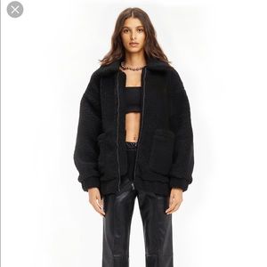 I am Gia black pixie coat